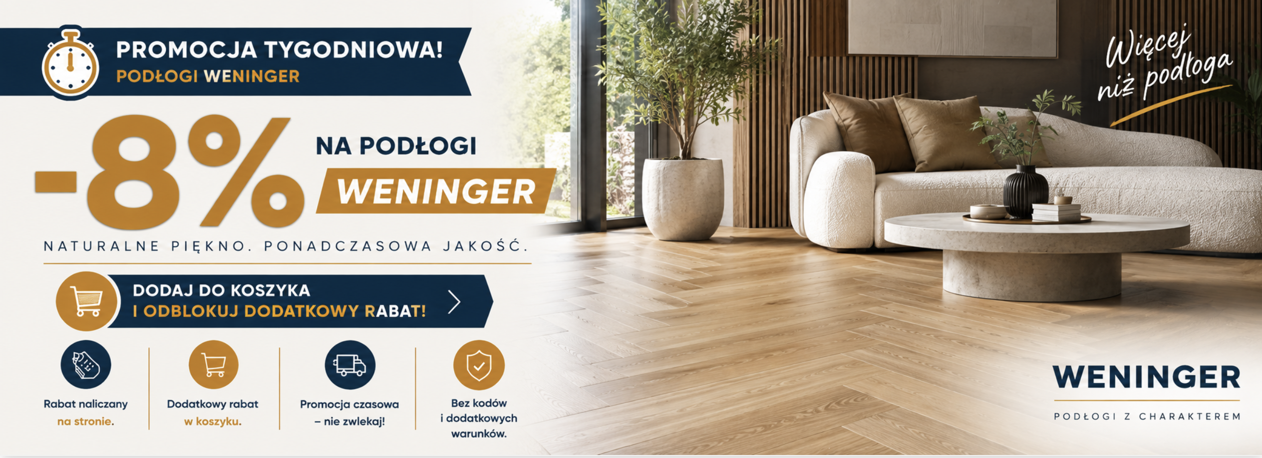 Promocja 8% na podłogi Weninger