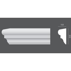 LP.026 profil parapetowy 20,3 x 10,5 x 150 cm EXTERIOR