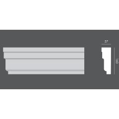 LP.027 profil elewacyjny drzwi i okien 16 x 5,7 x 150 cm EXTERIOR
