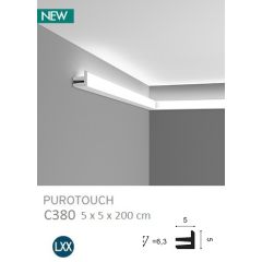 C380 listwa oświetleniowa 8 x 17,5 x 200 cm ORAC LUXXUS