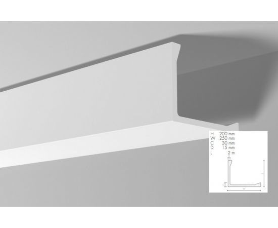 L2 listwa oświetleniowa 20 x 25 x 200 cm Arstyl NMC