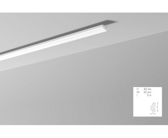 O profil dekoracyjny 4 x 2 x 200 cm NOMASTYL NMC