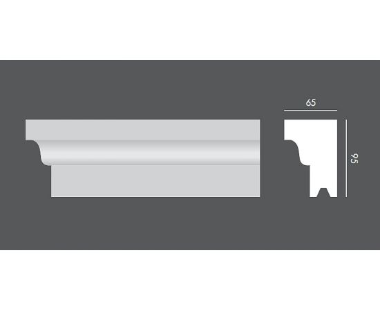 LP.007 profil parapetowy 9,5 x 6,5 x 150 cm EXTERIOR