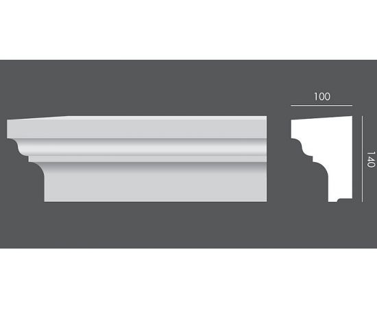 LP.076 profil parapetowy 14 x 10 x 150 cm EXTERIOR