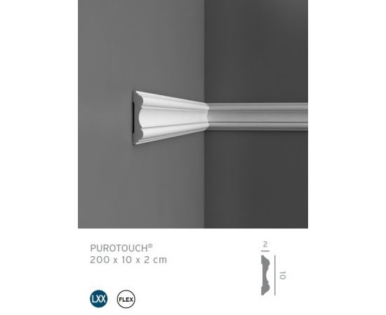 P8040 profil dekoracyjny prosty 10 x 2 x 200 cm ORAC LUXXUS