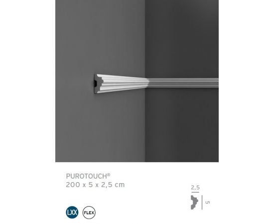 P9040 profil dekoracyjny prosty 5 x 2,5 x 200cm ORAC LUXXUS