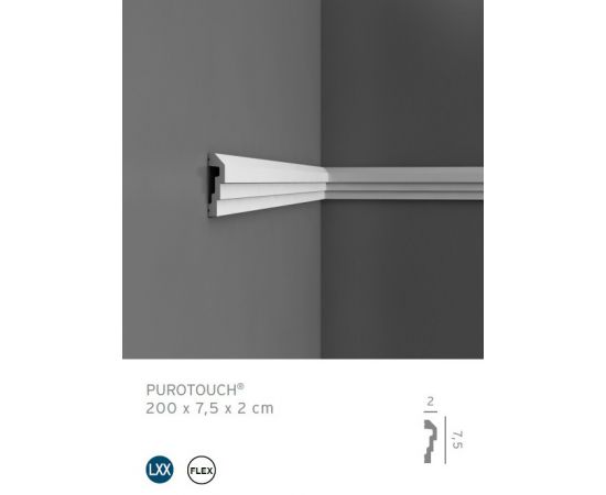 P7070F profil dekoracyjny gięty 7,5 x 2 x 200 cm ORAC LUXXUS