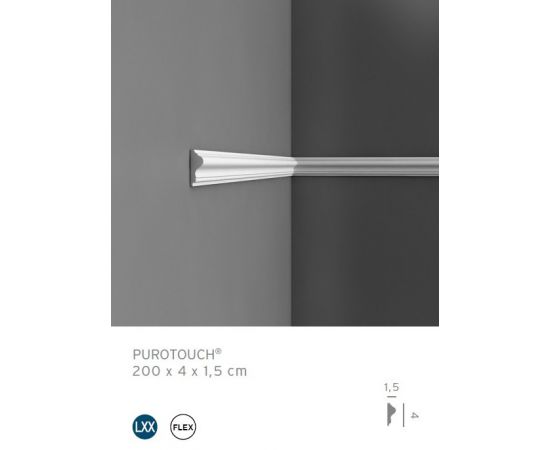 P8030F profil dekoracyjny gięty 4 x 1,5 x 200 cm ORAC LUXXUS