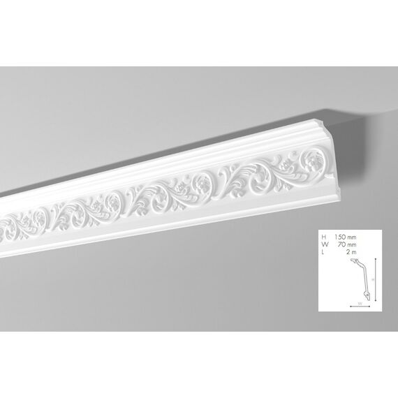 Z11 listwa gzymsowa z ornamentem 15 x 7 x 200 cm Arstyl Nmc