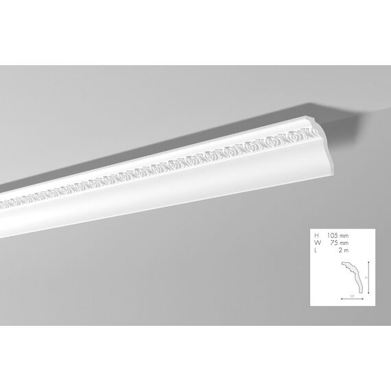 Z3 listwa gzymsowa z ornamentem 10,5 x 7,5 x 200 cm Arstyl NMC