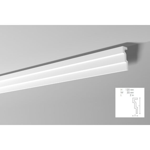 M1 listwa gzymsowa 12 x 3 x 200 cm NOMASTYL NMC