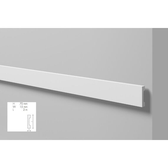 WD2 profil dekoracyjny 7 x 1,5 x 200 cm Wallstyl NMC