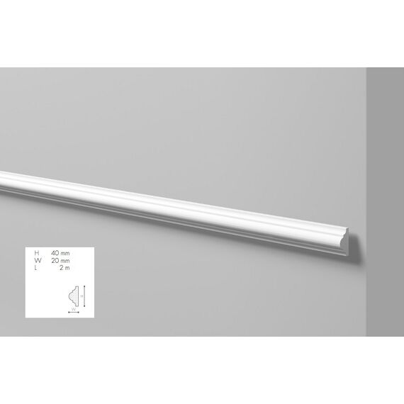 WL1 profil dekoracyjny 4 x 2 x 200 cm Wallstyl NMC