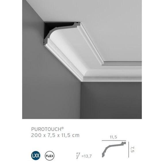 C220 listwa gzymsowa 7,5 x 11,5 x 200 cm ORAC LUXXUS