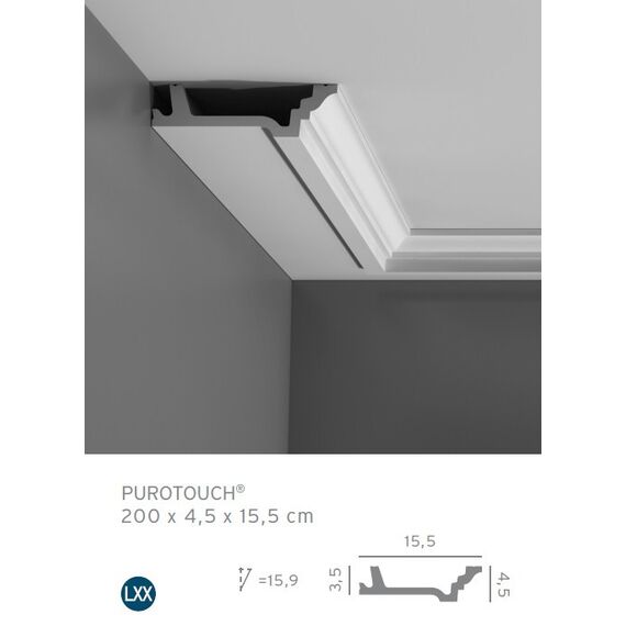 C305 listwa gzymsowa 4,5 x 15,5 x 200 cm ORAC LUXXUS