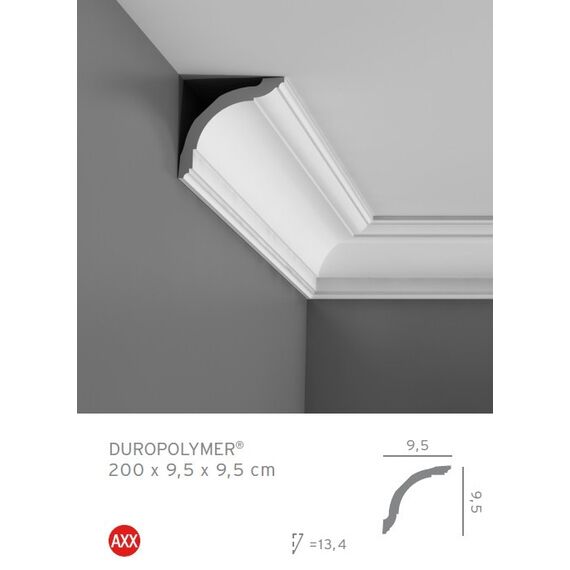 CX127 listwa gzymsowa 9,5 x 9,5 x 200 cm ORAC AXXENT