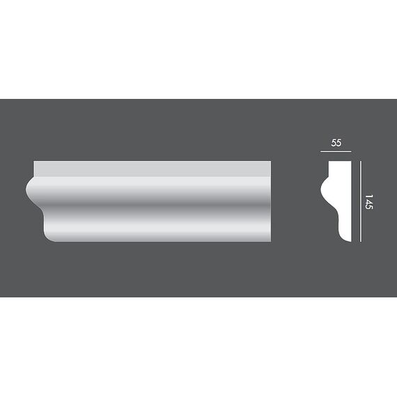 LP.004 profil elewacyjny drzwi i okien 14,5 x 5,5 x 150 cm EXTERIOR