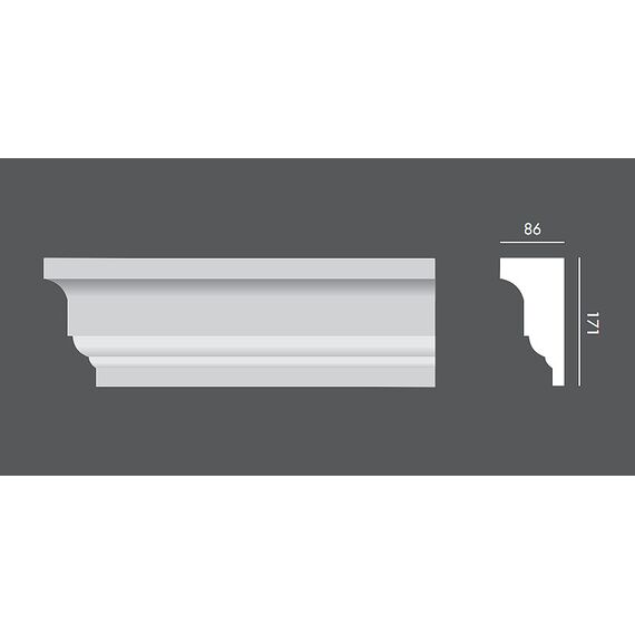 LP.010 profil parapetowy 17,1 x 8,6 x 150 cm EXTERIOR