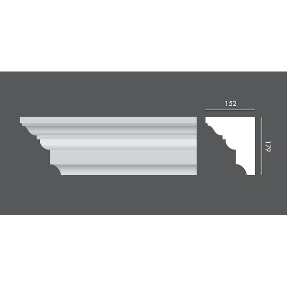 LP.011 profil parapetowy 17,9 x 15,2 x 150 cm EXTERIOR