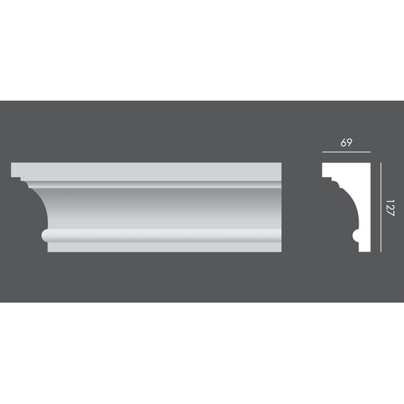 LP.013 profil parapetowy 12,7 x 6,9 x 150 cm EXTERIOR