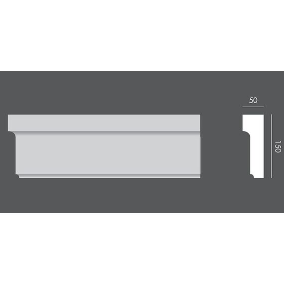 LP.016 profil elewacyjny drzwi i okien 15 x 5 x 150 cm EXTERIOR