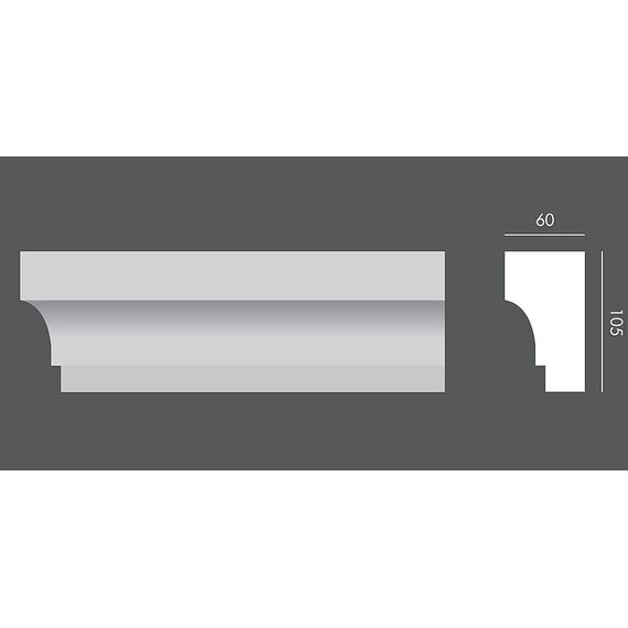 LP.019 profil parapetowy 10,5 x 6 x 150 cm EXTERIOR