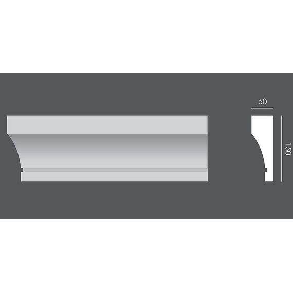 LP.020 profil elewacyjny drzwi i okien 15 x 5 x 150 cm EXTERIOR