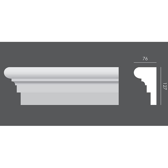 LP.023 profil parapetowy 12,7 x 7,6 x 150 cm EXTERIOR