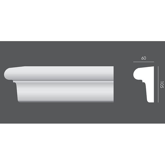 LP.037 profil parapetowy 10,5 x 6 x 150 cm EXTERIOR