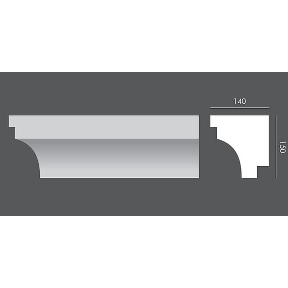 LP.038 profil parapetowy 15 x 14 x 150 cm EXTERIOR