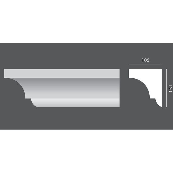 LP.042 profil parapetowy 12 x 10,5 x 150 cm EXTERIOR