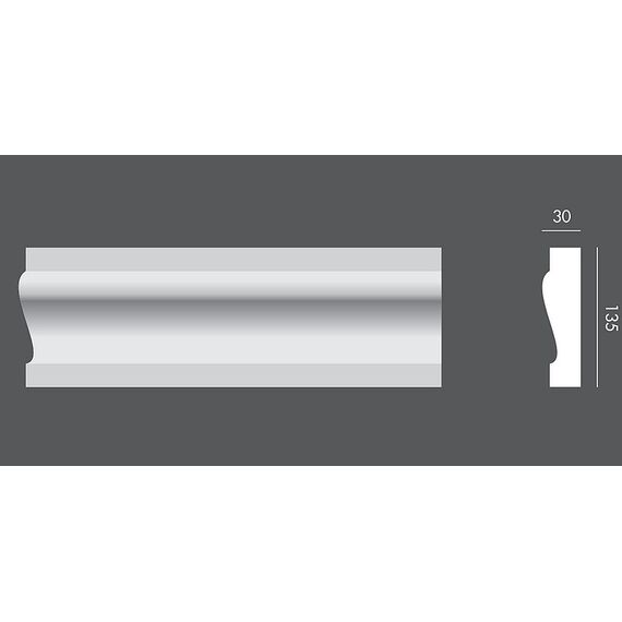 LP.045 profil elewacyjny drzwi i okien 13,5 x 3 x 150 cm EXTERIOR
