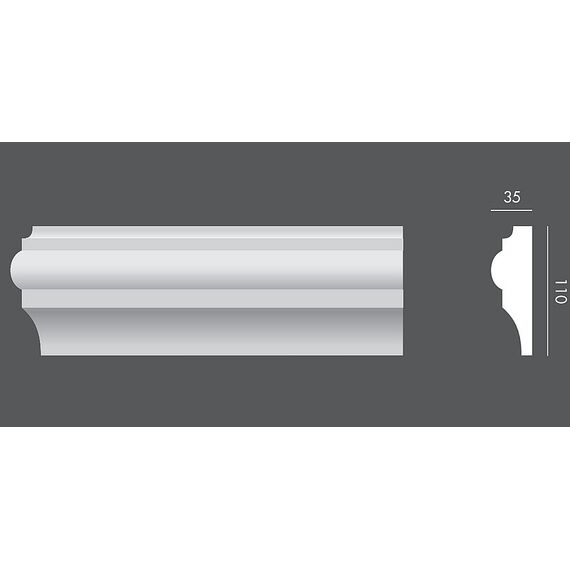LP.062 profil elewacyjny drzwi i okien 11 x 3,5 x 150 cm EXTERIOR