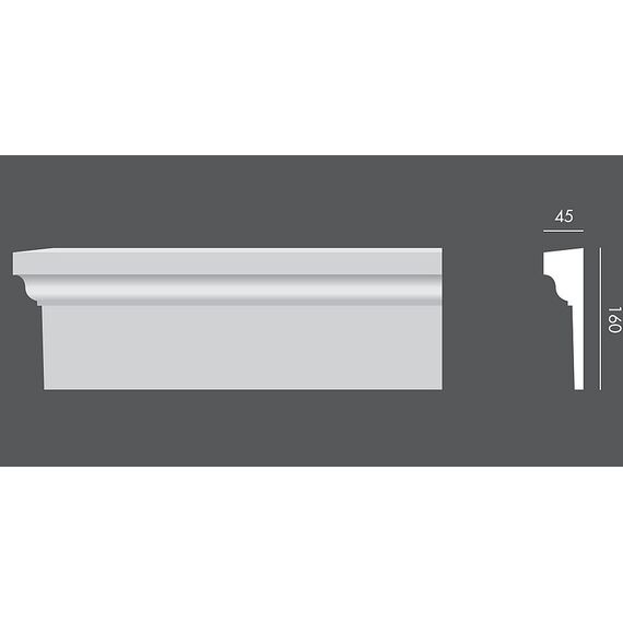 LP.072 profil parapetowy 16 x 4,5 x 150 cm EXTERIOR
