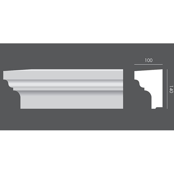 LP.076 profil parapetowy 14 x 10 x 150 cm EXTERIOR