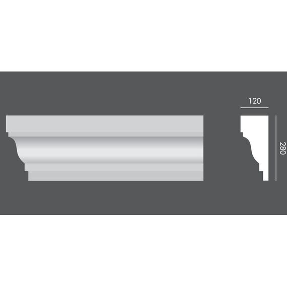 LP.079 profil parapetowy 28 x 12 x 150 cm EXTERIOR