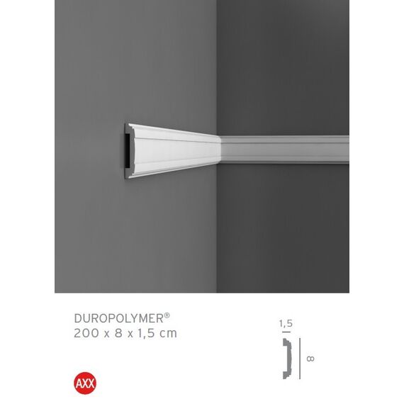 PX102 profil dekoracyjny 8 x 1,5 x 200 cm ORAC AXXENT