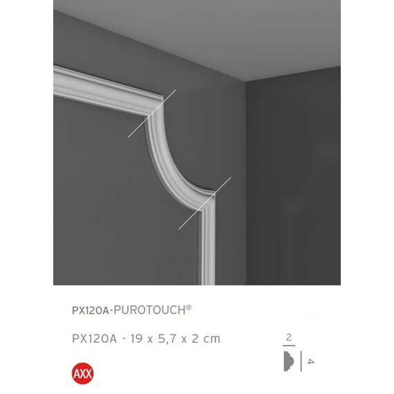 PX120A narożnik 19 x 5,7 x 2  ORAC AXXENT
