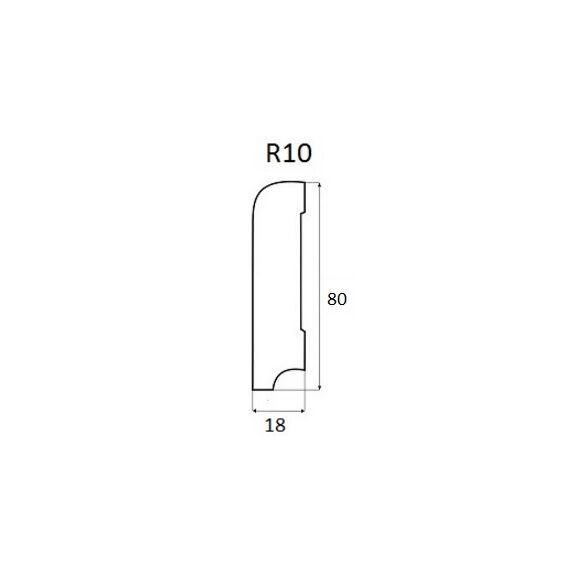 Cokół R10 MDF biały Kasolik
