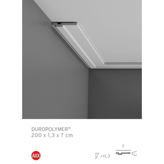 CX161 profil dekoracyjny 1,3 x 7 x 200 cm ORAC AXXENT