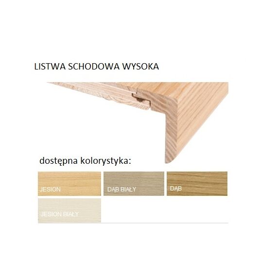 dąb listwa schodowa wysoka Barlinek