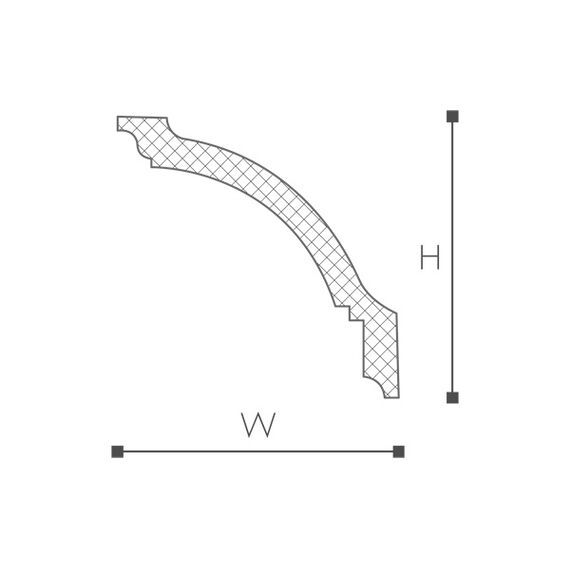 GP listwa gzymsowa 10 x 10 x 200 cm NOMASTYL NMC