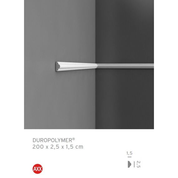 PX103 profil dekoracyjny prosty 2,5 x 1,5 x 200 cm ORAC AXXENT