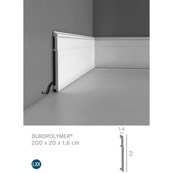 SX156 listwa przypodłogowa 1,6 x 20 x 200 cm ORAC AXXENT