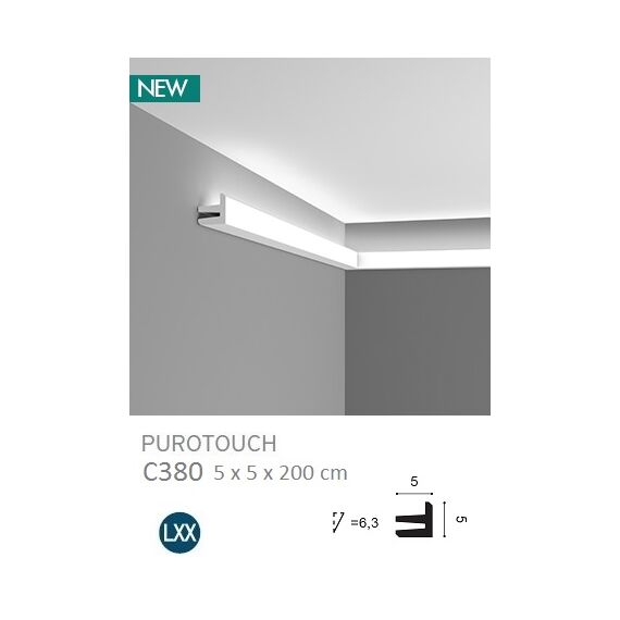 C380 listwa oświetleniowa 8 x 17,5 x 200 cm ORAC LUXXUS