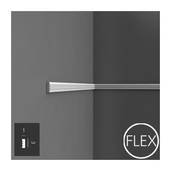 P5021/P5021F (prosty/gięty) profil dekoracyjny 1 x 3 x 200 cm ORAC LUXXUS