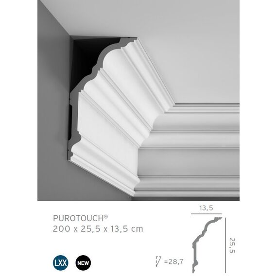 C340 listwa gzymsowa 25,5 x 13,5 x 200 cm ORAC LUXXUS