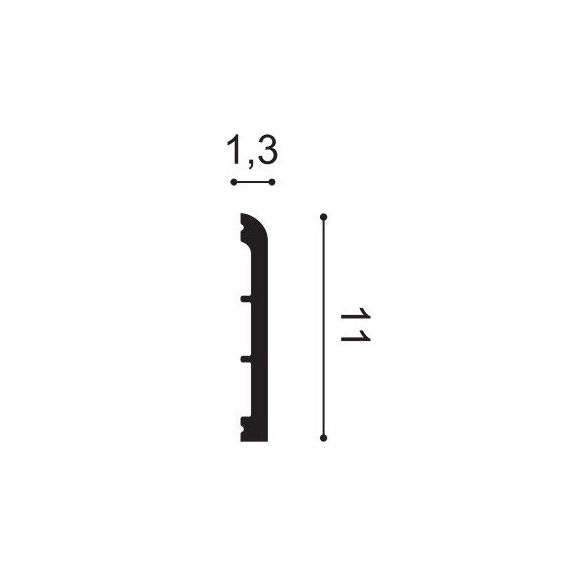 SX184F profil multifunkcyjny 1,3 x 11 x 200 cm ORAC AXXENT