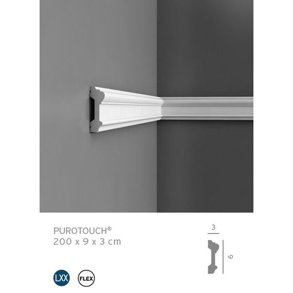 P9010F profil dekoracyjny gięty 9 x 3 x 200cm ORAC LUXXUS
