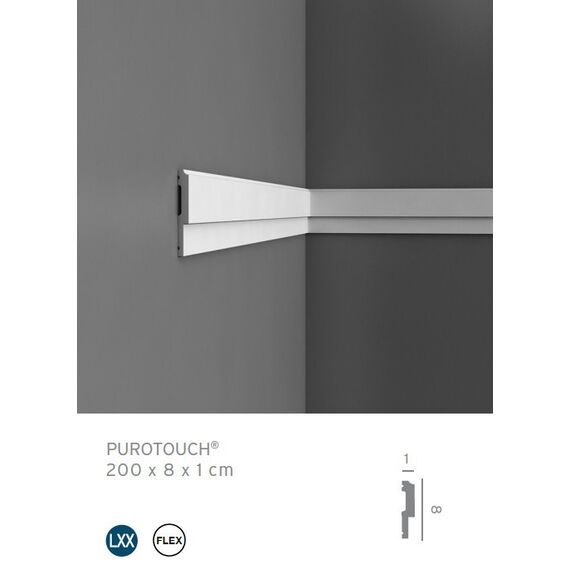 P9900F profil dekoracyjny gięty 8 x 1 x 200cm ORAC LUXXUS